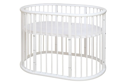 Детская Кровать-Трансформер Массив+МДФ Белая Малыш/Разные Цвета Ш-1270 х В-875 мм