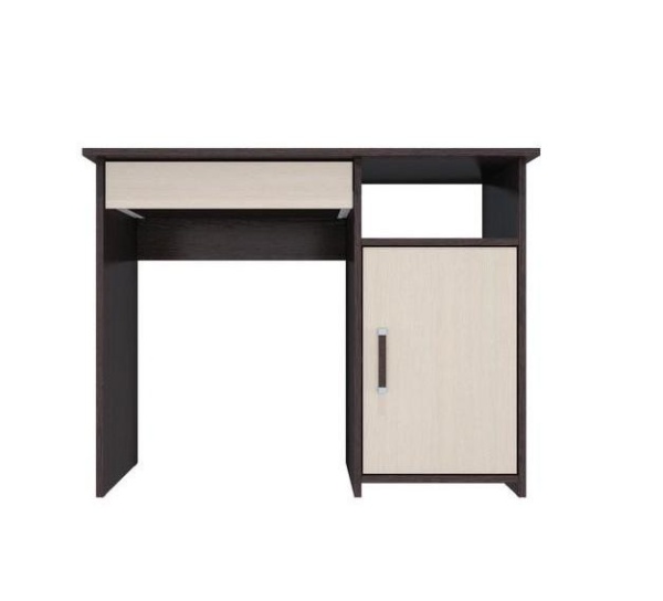 Стол Письменный ЛИК-5-СП-2 Венге/Дуб Молочный (Ш-960 × В-740 × Г-510 мм)