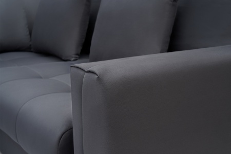 Диван п-образный тик-так Монарх темно-серый