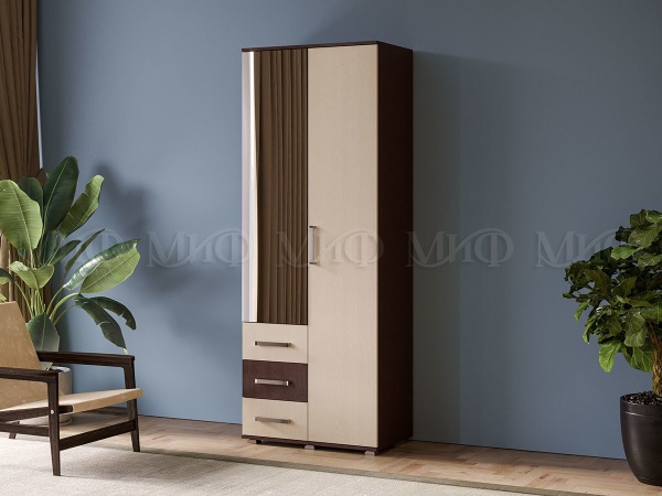 Шкаф 2-х Створчатый  Бостон (Ш-800 мм x В-2120 мм x Г-470 мм)/Разные Цвета