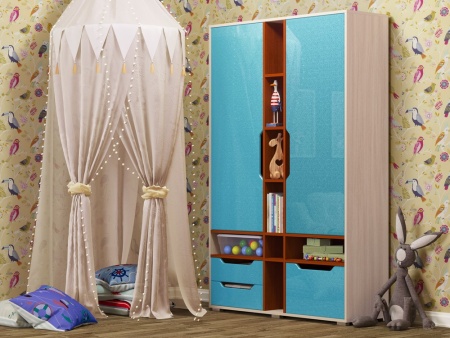 Шкаф Роберт МДФ (Ш-1250 х В-1970 х Г-450 мм/Разные Цвета