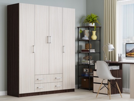 Шкаф 4-х Створчатый Марокко ЛДСП (Ш-1600 х В-2020 х Г-520 мм)/Разные Цвета